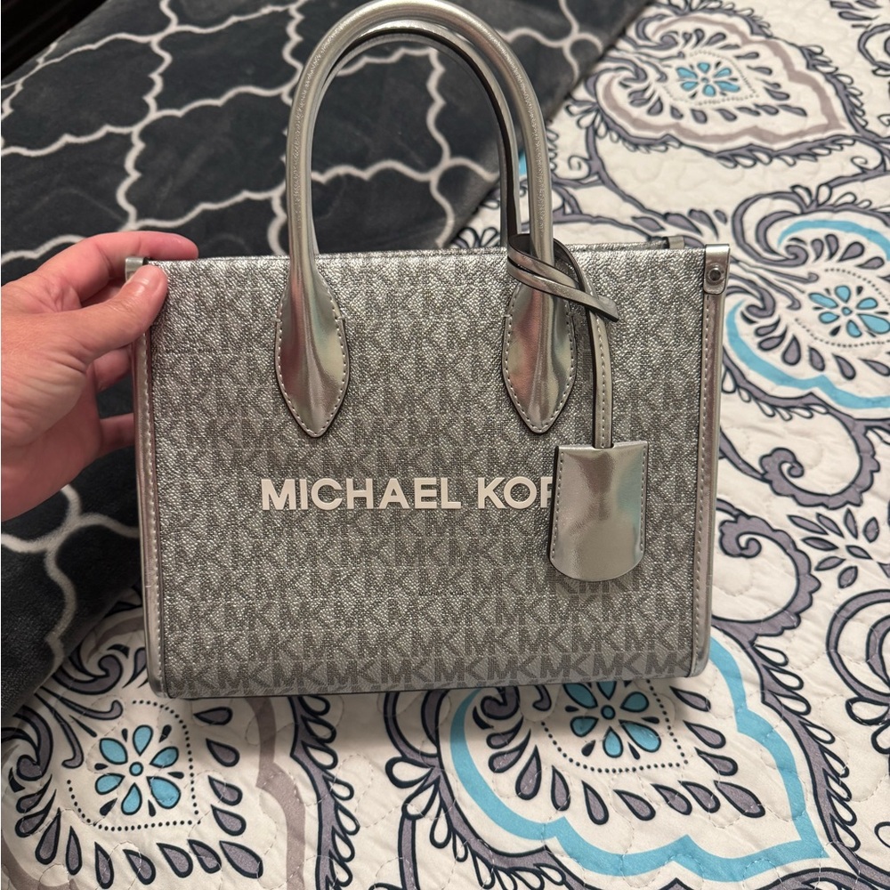 Michael Kors Metallic Silver Tote
